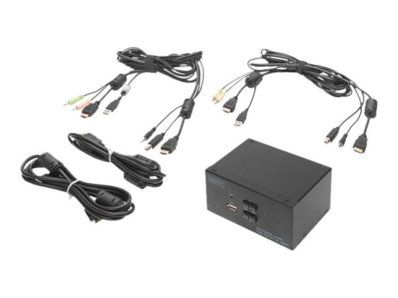 DIGITUS DS-12860 - KVM / audio / USB switch - 2 ports