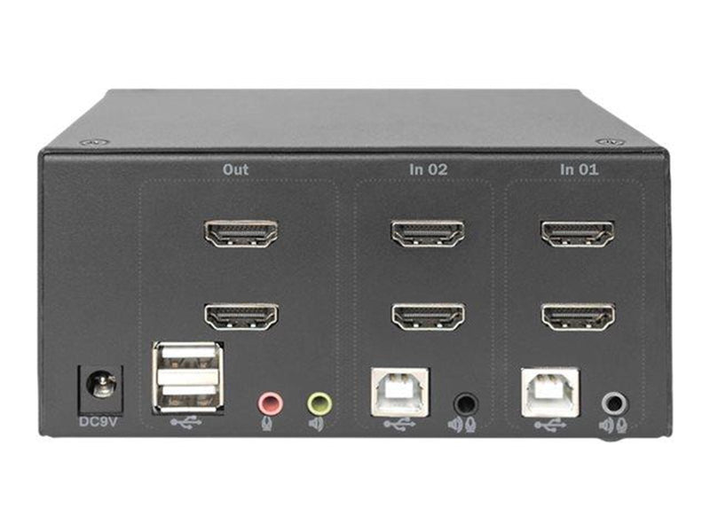 DIGITUS DS-12860 - KVM / audio / USB switch - 2 ports