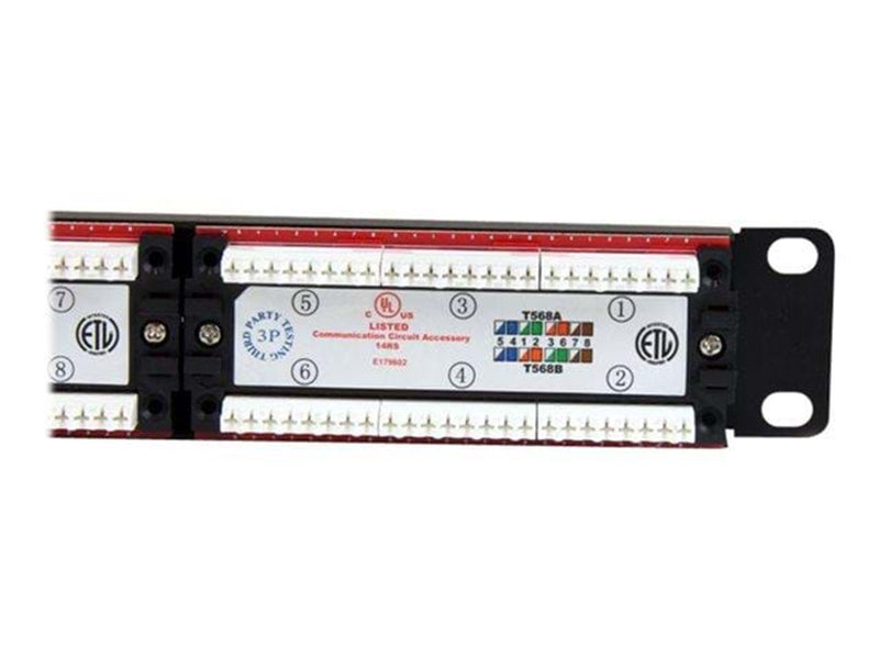 StarTech.com 24 Port 1U Rack Befestigungskit Cat 6 110 Patch Panel