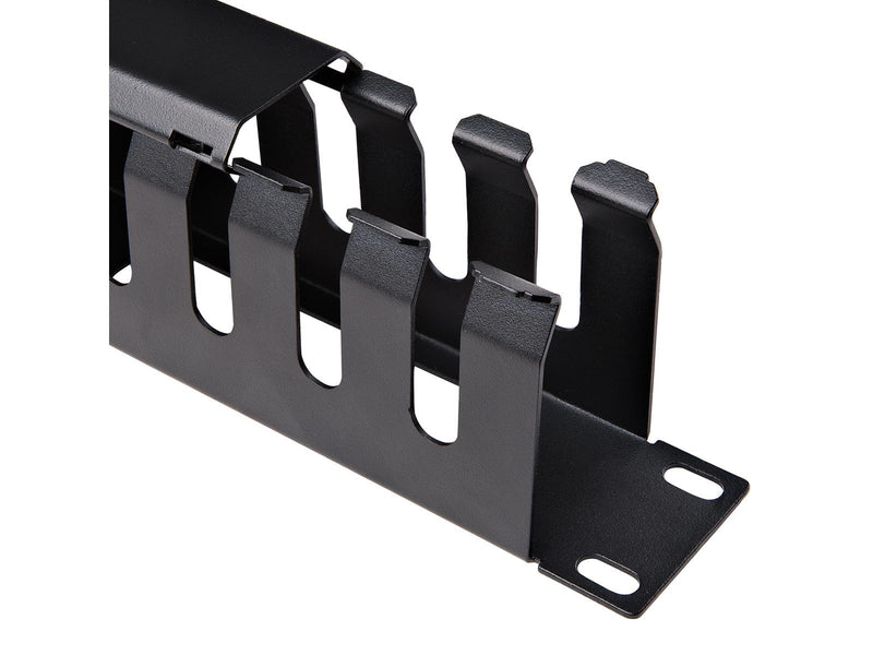 StarTech.com 1U Horizontal Finger Duct Kabel Management Panel mit Abdeckung