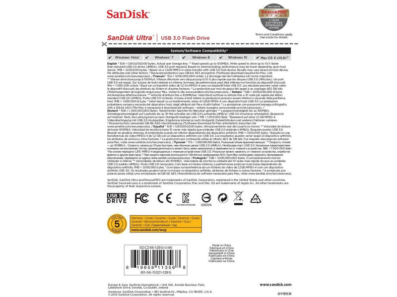 SANDISK Ultra - 128GB - USB-Stick