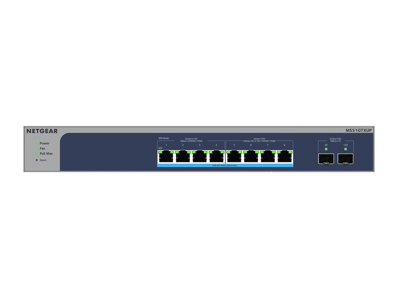 Netgear MS510TXUP 8-Port Multi-Gigabit/10G Ethernet Ultra60 PoE++ Smart Switch with 2 SFP+ Ports