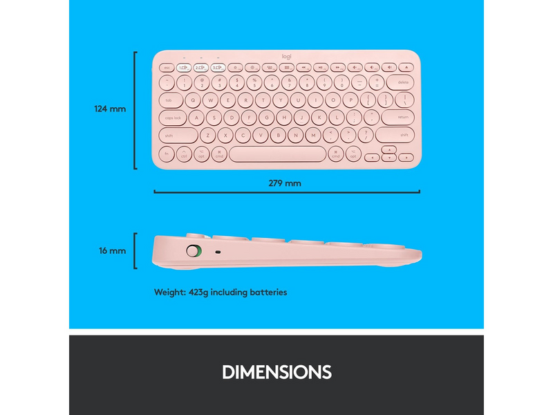 Logitech K380 (UK) - Tastaturen - Englisch - UK - Pink