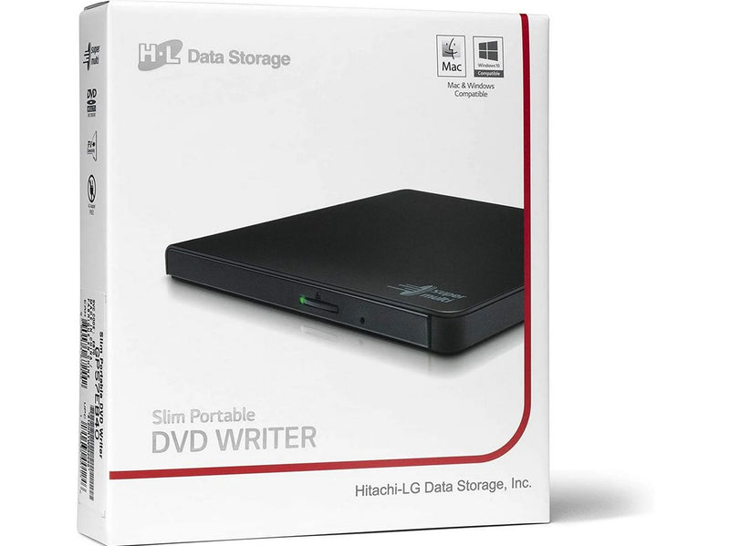 Hitachi - LG GP57EB40 Slim Portable DVD-Writer - DVD-RW (Brenner) - USB 2.0 - Schwarz