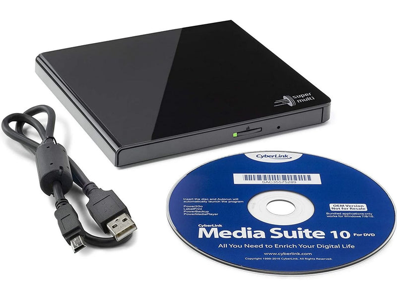 Hitachi - LG GP57EB40 Slim Portable DVD-Writer - DVD-RW (Brenner) - USB 2.0 - Schwarz