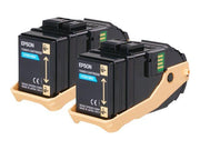 Epson Original Doppelpack Toner cyan 15.000 Seiten (C13S050608)