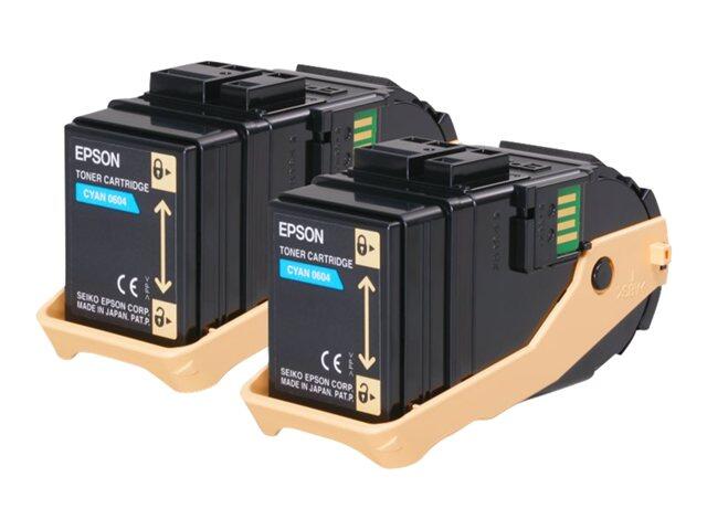 Epson Original Doppelpack Toner cyan 15.000 Seiten (C13S050608)