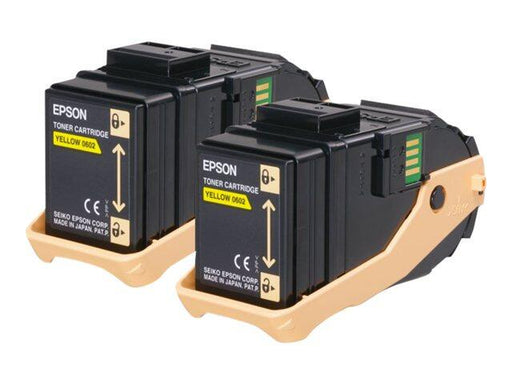 Epson Original Doppelpack Toner gelb 15.000 Seiten (C13S050606)
