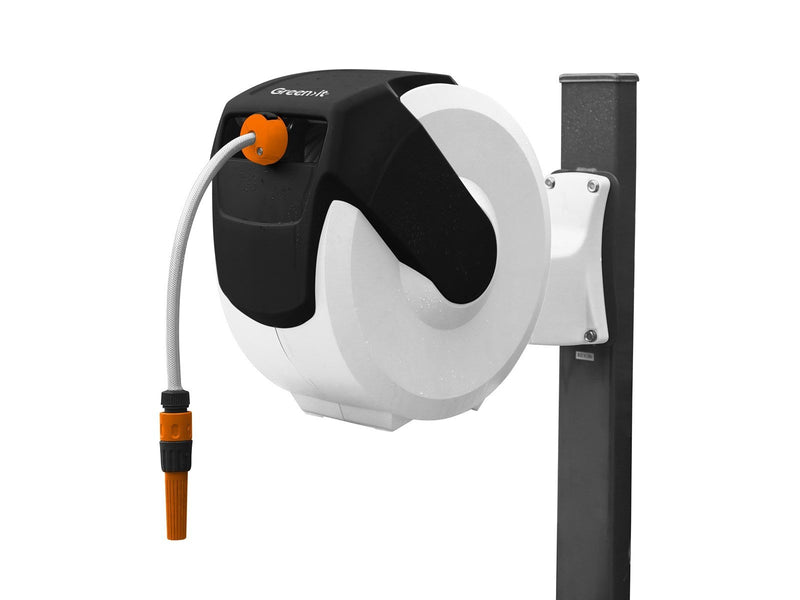 Greenit Hose reel with 35 m hose and automatic retraction