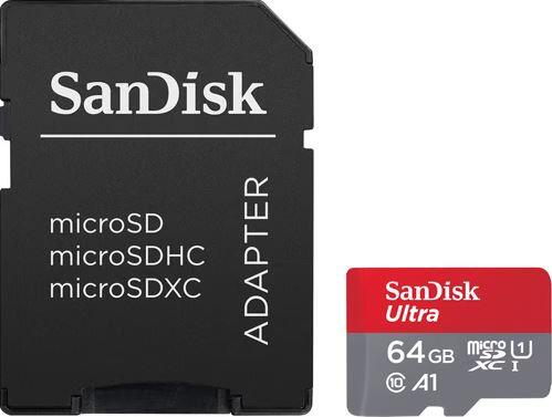 SanDisk Ultra microSDXC Speicherkarte 64GB + SD Adapter