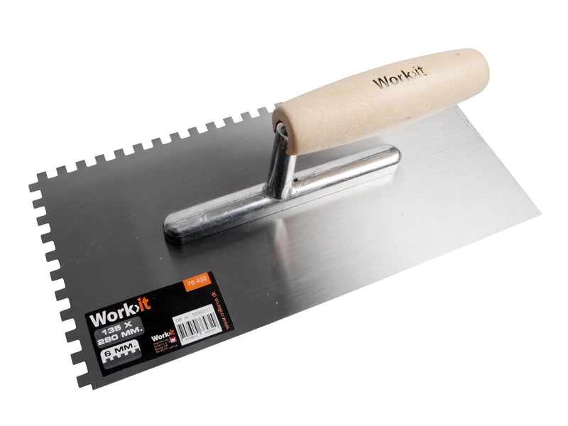 Workit 6mm notched trowel teeth 135 x 280mm