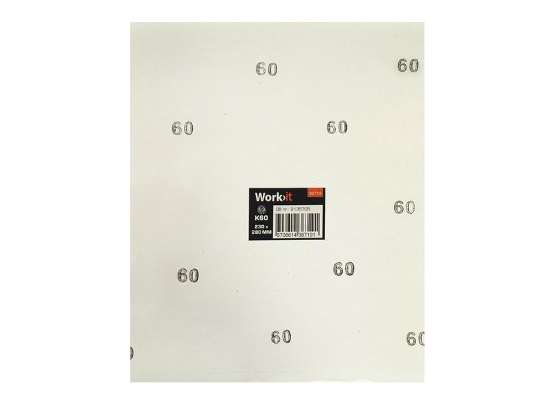 Workit Sandpaper sheets - K60