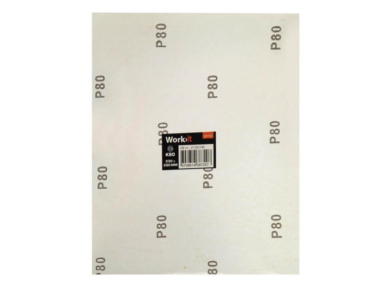 Workit Sandpaper sheets - K80