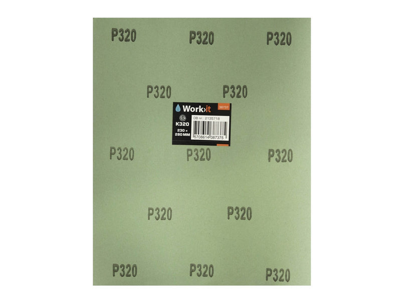 Workit Sandpaper sheets - K320 wet sandpaper