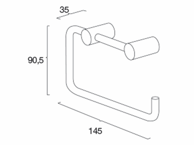 Pressalit Toilet paper holder brushed brass