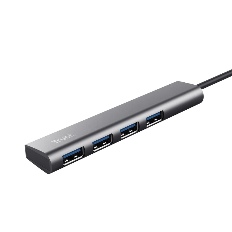 Trust Halyx USB-C zu USB-A 3.2 Gen1- Hub mit 4 Anschlüssen - Grau