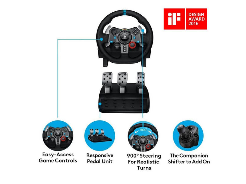 Logitech G29 Driving Force Racing Wheel (PS5 / PS4 / PS3 / PC) - Wired Lenkrad & Pedale Set - Sony PlayStation 4