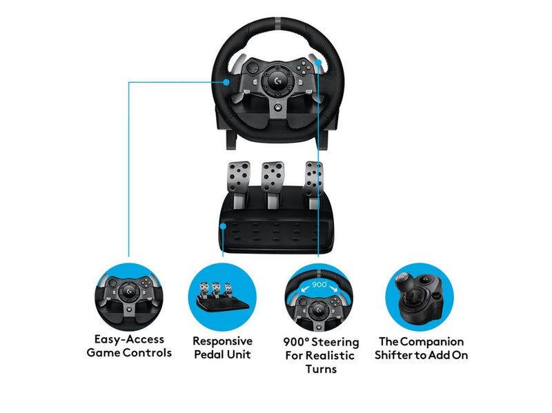 Logitech G920 Driving Force (Xbox X-S / Xbox One / PC) - Wired Lenkrad & Pedale Set - Microsoft Xbox One