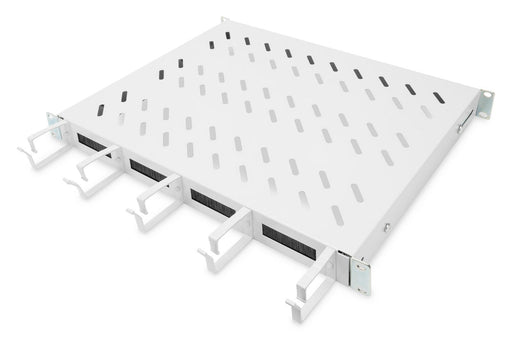 Digitus Fachboden 19'-Schränke festeinbau für 600mm Tiefe bis 120kg 1HE inkl. Kabelmanagement RAL7035 grau (DN-97680)