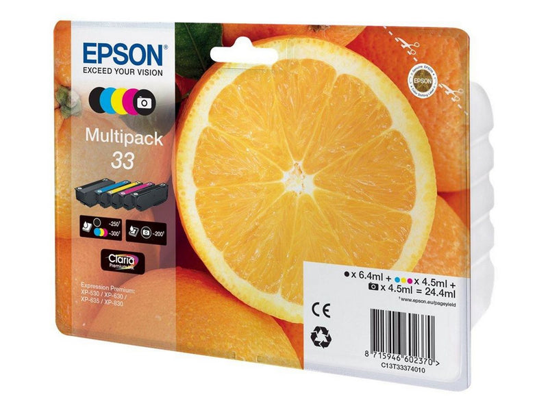 Epson 33 Multipack 5-Pack (Black Yellow Magenta Cyan Photo-Black)