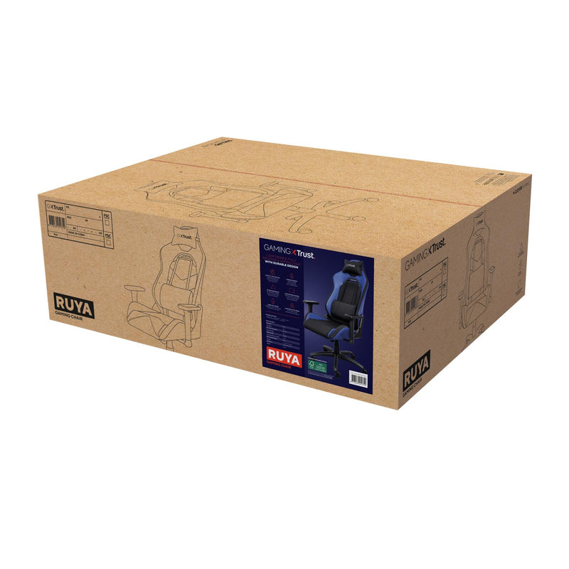 Trust Gaming GXT 714B Ruya Komfortabler Gaming-Stuhl - Blau