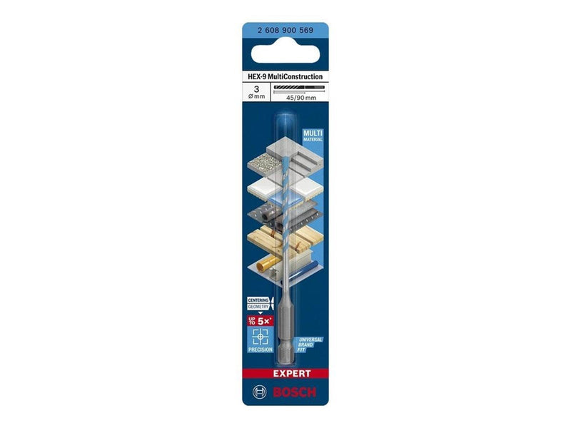 Bosch BOR HEX MULTICONSTRUCTION 3X90MM