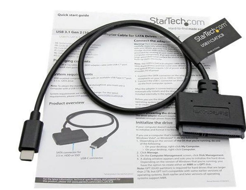 StarTech.com USB 3.1 Gen 2 Adapter Cable for 2.5" SATA Drives