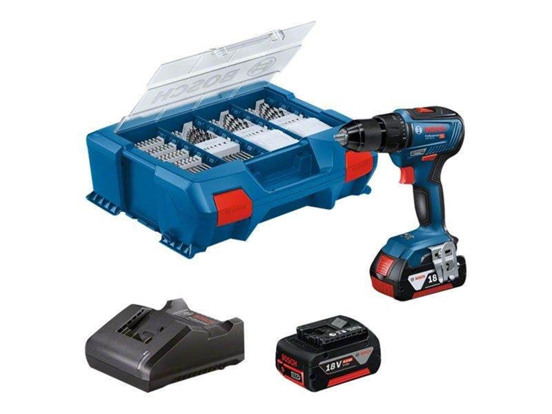 Bosch Professional BORE-/SKRUEMASKINE GSR18V-55 2X4 82AC LC