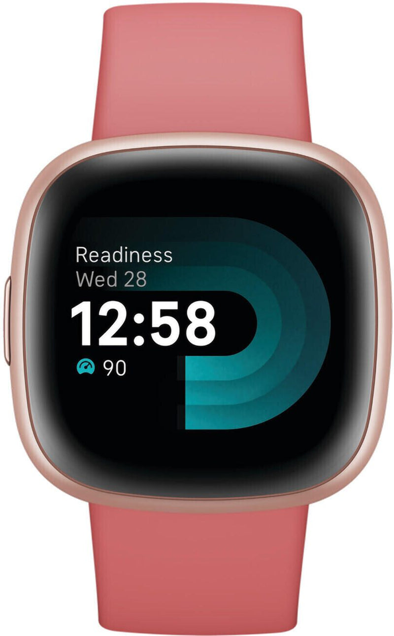 Fitbit Versa 4 Fitness-Smartwatch, Sand/Copper Rose