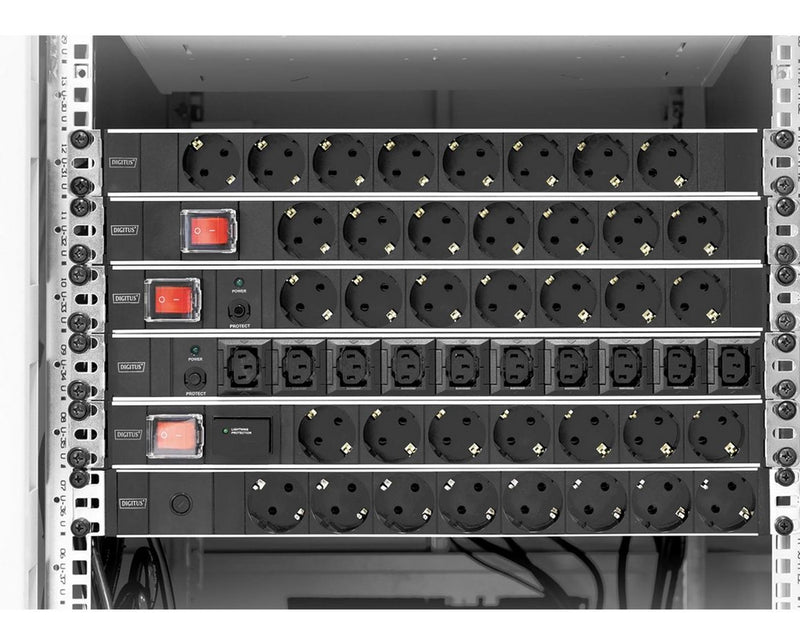 DIGITUS 7-Port - 1U - Aluminum PDU