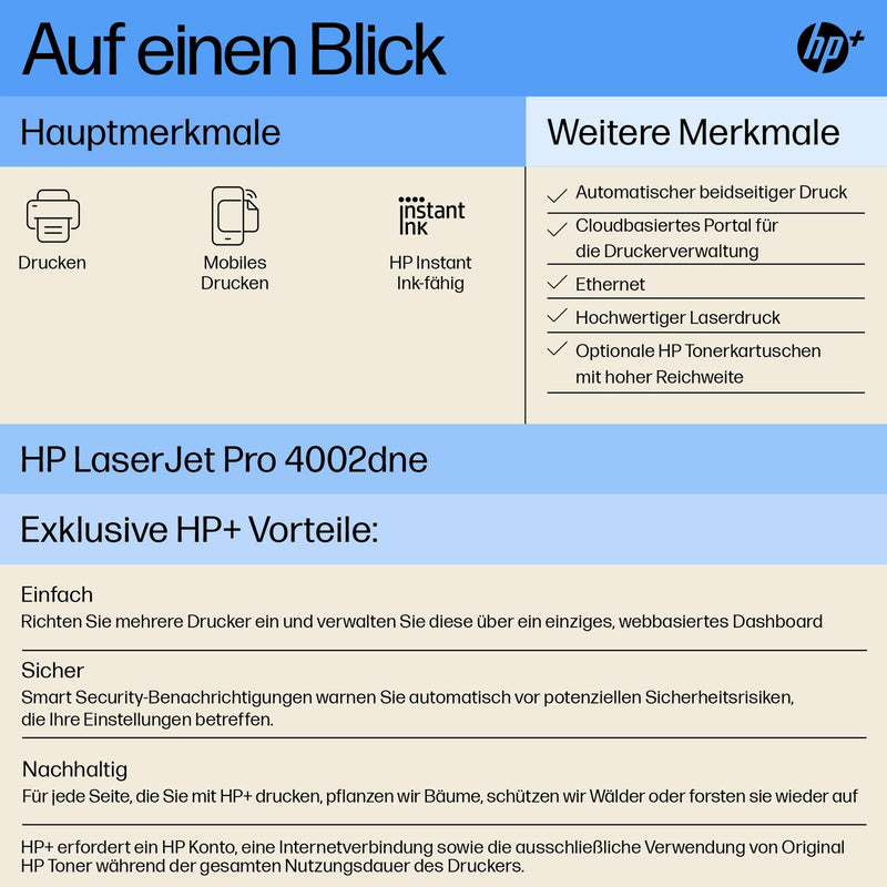 HP LaserJet Pro 4002dne Laserdrucker s/w