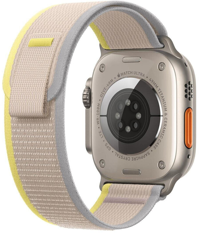 Apple Watch Ultra (GPS + Cellular) 49mm Titaniumgehäuse, Trail Loop gelb / beige