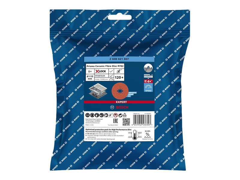 Bosch FIBERSLIBESKIVE R782 XL 115MM K120 5 STK