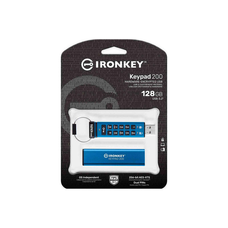 Kingston IronKey Keypad 200 - USB-Stick - 128 GB