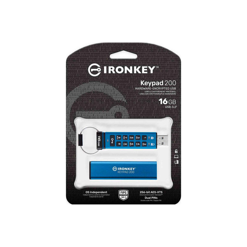 Kingston IronKey Keypad 200 - USB-Stick - 16 GB