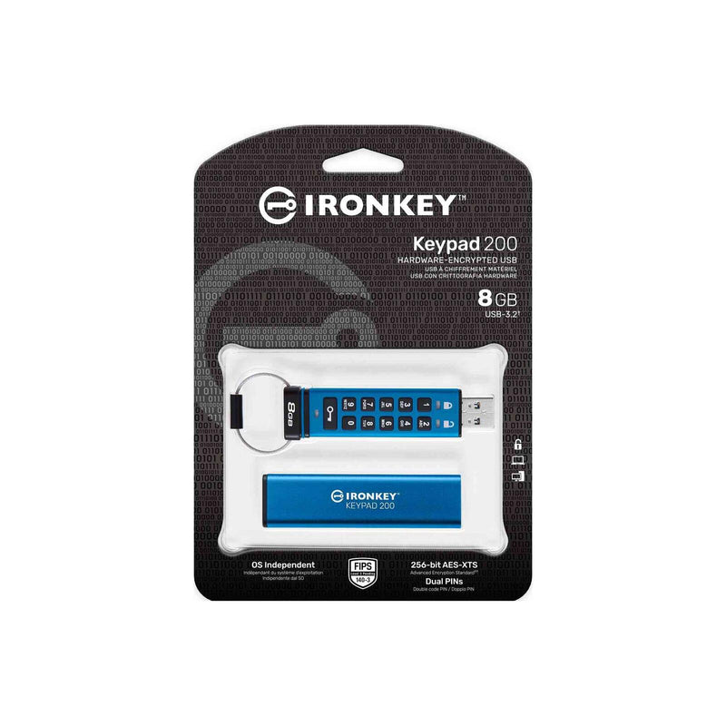 Kingston IronKey Keypad 200 - USB-Stick - 8 GB