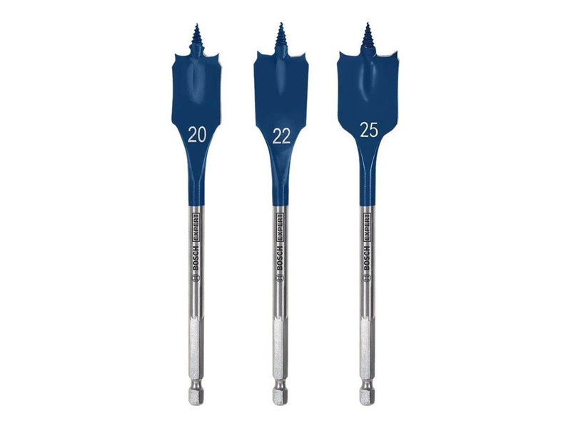 Bosch Flat Milling Drill Bit Set Self-Cut 20-25 mm 3 Bits
