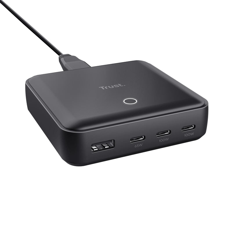 Trust Maxo 100 W USB-Tischladegerät mit 4 Anschlüssen - Schwarz EU
