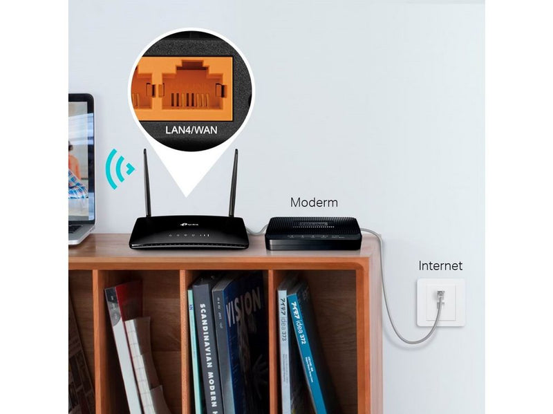 TP-Link TL-MR6400 300 Mbps Wireless N 4G LTE Router - 4G N Standard - 802.11n