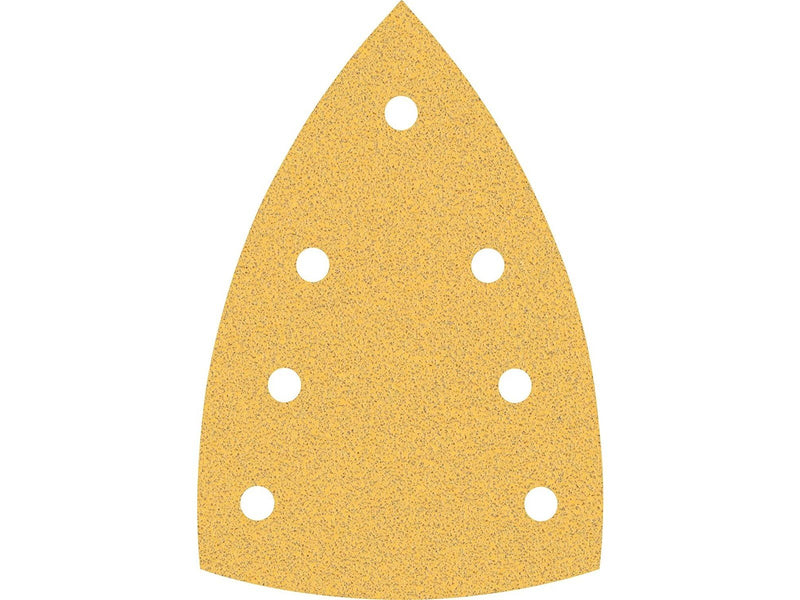 Bosch Expert C470 Hook and Loop Large Delta Sanding Sheets for Paint and Wood 100mm X 150mm 80g Pack of 10