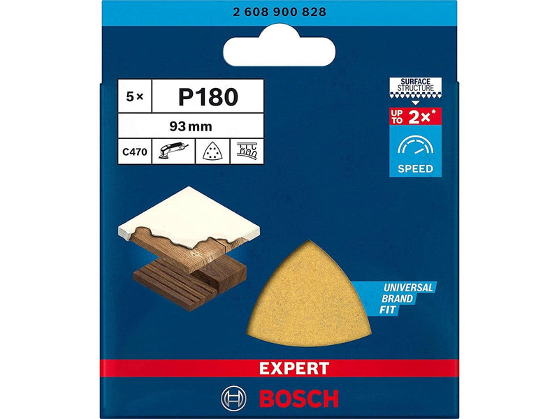 Bosch SLIBEBLAD DELTA 93MM K180 6H 5 STK