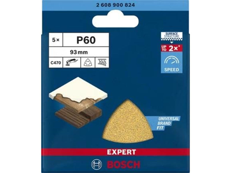 Bosch SLIBEBLAD DELTA 93MM K60 6H 5 STK