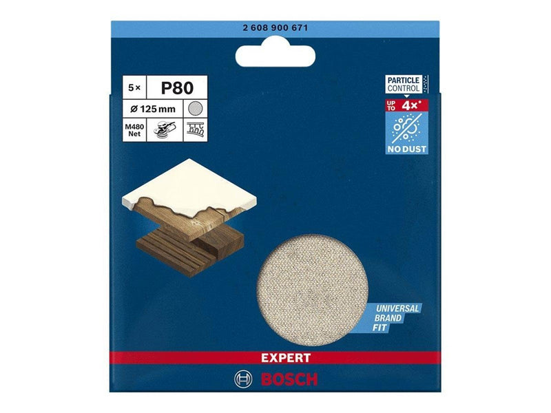 Bosch SLIBEBLAD EXC 125MM NET K80 5 STK
