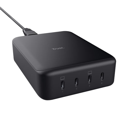 Trust Maxo 240 W GaN USB-C Tischladegerät mit 4 Anschlüssen - Schwarz EU