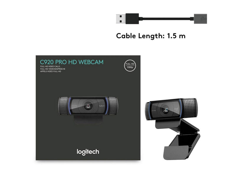 Logitech C920 HD Pro Webcam - Black