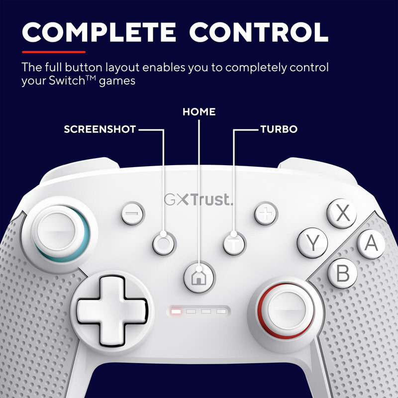 Trust Gaming GXT 1246W Muta Kabelloser Controller für Nintendo Switch - Weiß