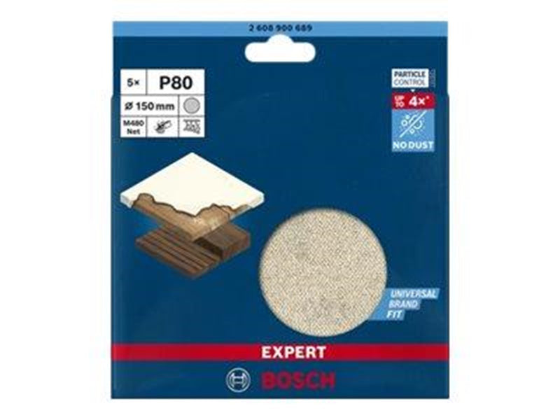 Bosch SLIBEBLAD EXC 150MM NET K80 5 STK