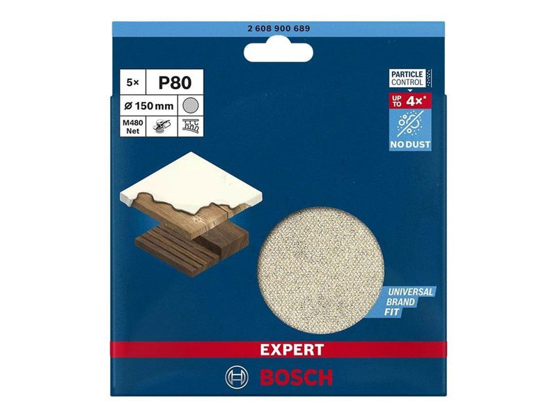 Bosch SLIBEBLAD EXC 150MM NET K80 5 STK