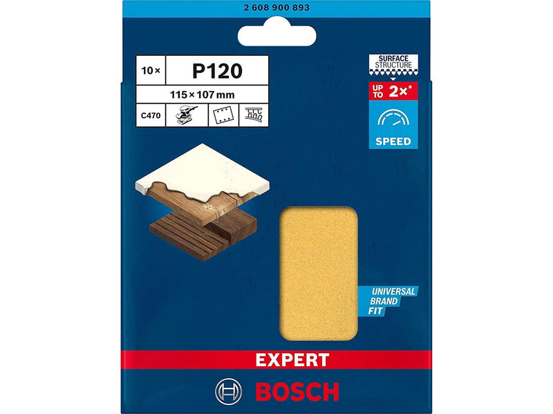 Bosch SLIBEBLAD PLAN 115X107MM K120 10 STK
