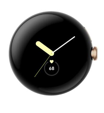 Google Pixel Watch (Wi-Fi) - 41mm in Polished Silver mit Sportarmband in Charcoal